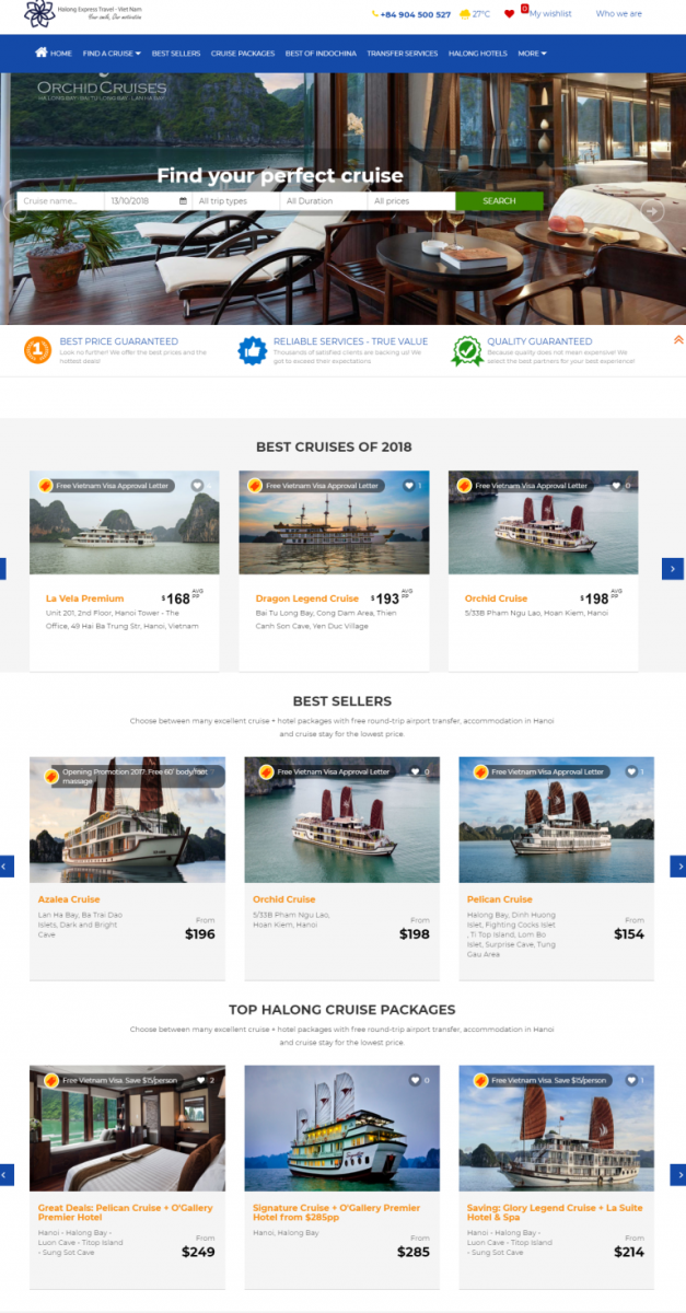 Báo giá thiết kế website khách sạn