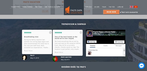 Thiết kế website đặt phòng khách sạn
