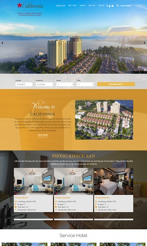 Mẫu thiết kế website khách sạn, resort