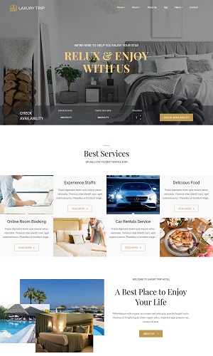 Mẫu thiết kế website khách sạn, resort